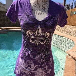 🥂🌹NWOT. Adorable purple burn out top🥂🌹